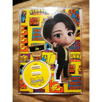 BTS TinyTan Butter Jin Plastic Stand Proof Exhibition Japan