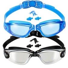 Swim Goggles 2-Pack Swimming Goggles Mirrored Lens for Adult Men Women Youth ...