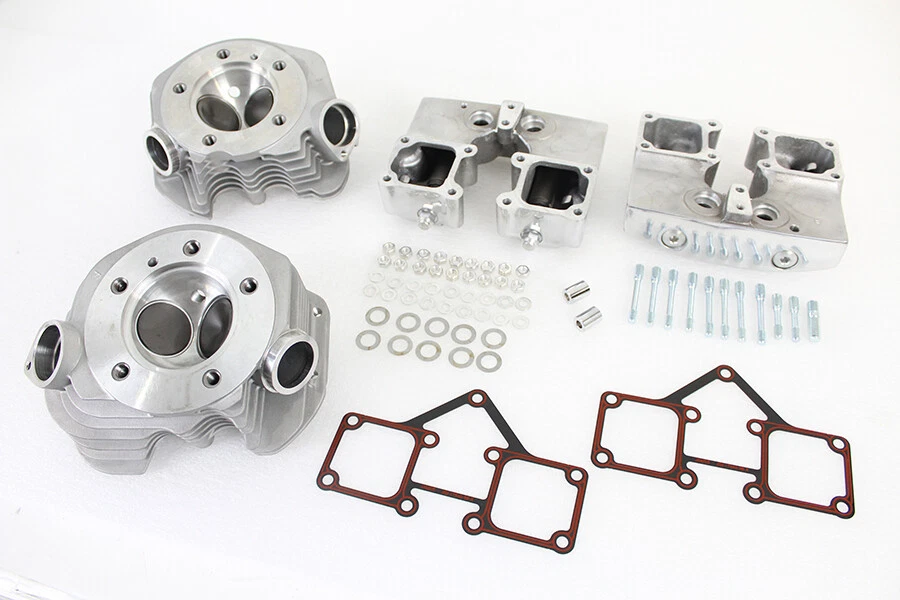 Juego de culata con caja basculante pulida para Harley Davidson Foto 4 de 4