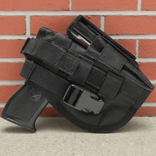 Tactical Handgun Belt Holster Right Hand Molle Gun Holster Pouch with Mag Holder
