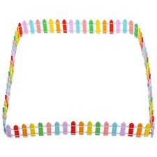 Mini Wood Garden Fence Multicolored Picket Fence for Landscape