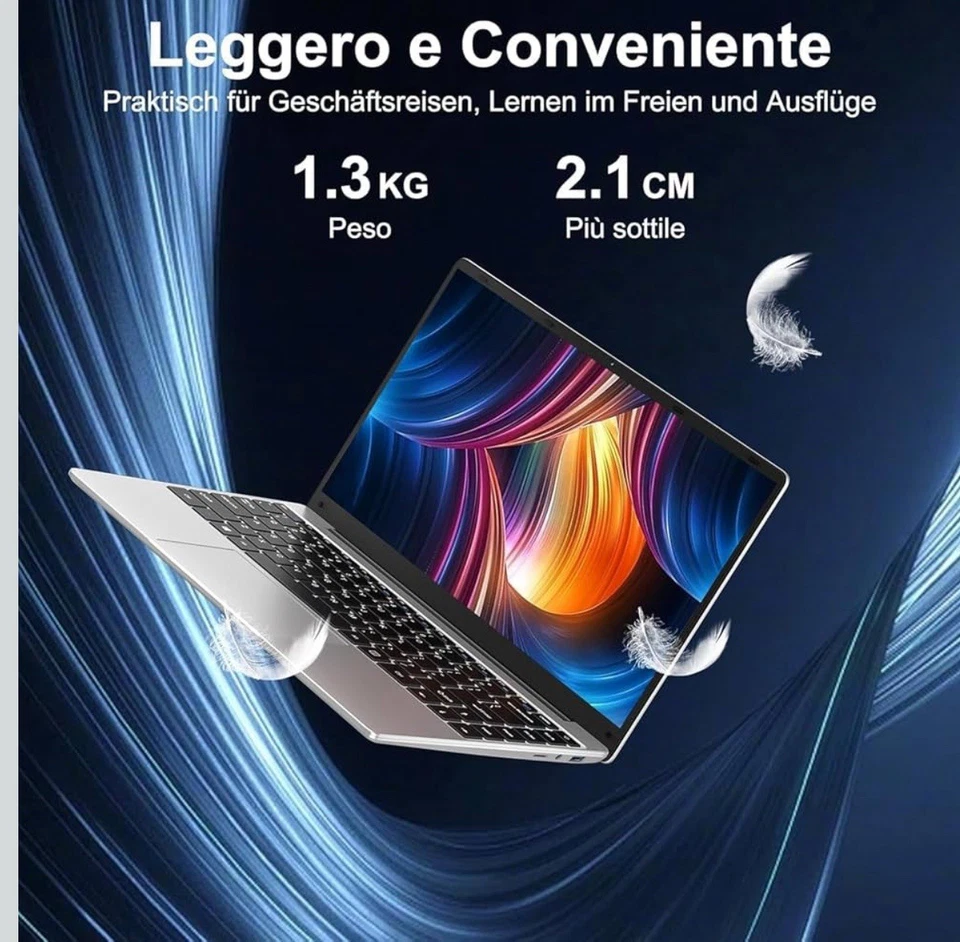 Portatile Laptop 14 pollici Notebook Win 11-1920X1080 - SSD M2 256 GB - RAM 6GB - Immagine 2 di 4