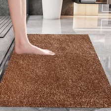 Non-Slip Bath Mat Extra Large Shaggy Bathroom Rug Water Absorbent Toilet Mats UK