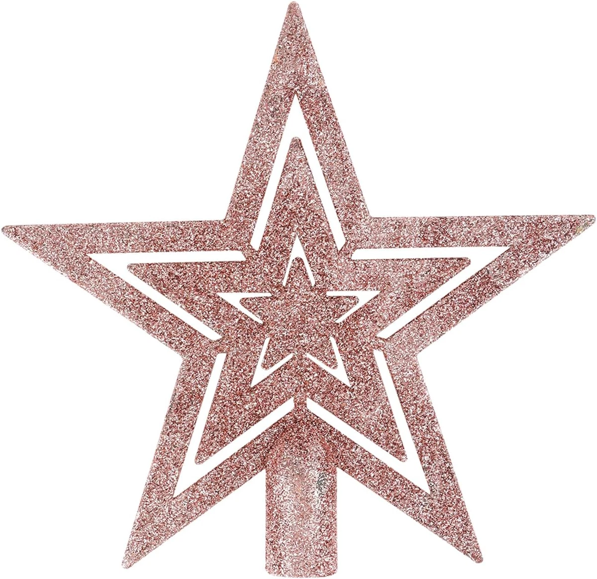 Set 24 Stelle Pendenti Per Albero Di Natale - Decorazioni In PVC Rosso, Leggere, Con Cordino