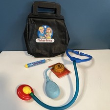 Vintage Fisher Price Medical Kit Incomplete  2010 1987