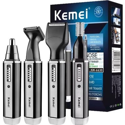Herren 4 in 1 Wiederaufladbar Haar Bart Augenbraue Ohr Nase Rasierer Trimmer Elektrisches Set
