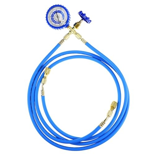 Recharge Kit with AC Charging Hose & Manifold Gauge - Compatible with R410a, - Picture 2 of 7