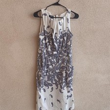 Nine West Blue and White Halter Midi Dress