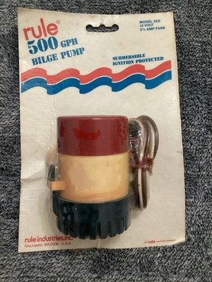 Rule 500 Gph Standard Bilge Pump - 12V - 2 1/2 AMP Fuse Model 25D