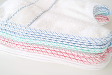 00042 - Confezione Di 12 Bavaglini a Punto Croce, 20 X 25 Cm, Unisex