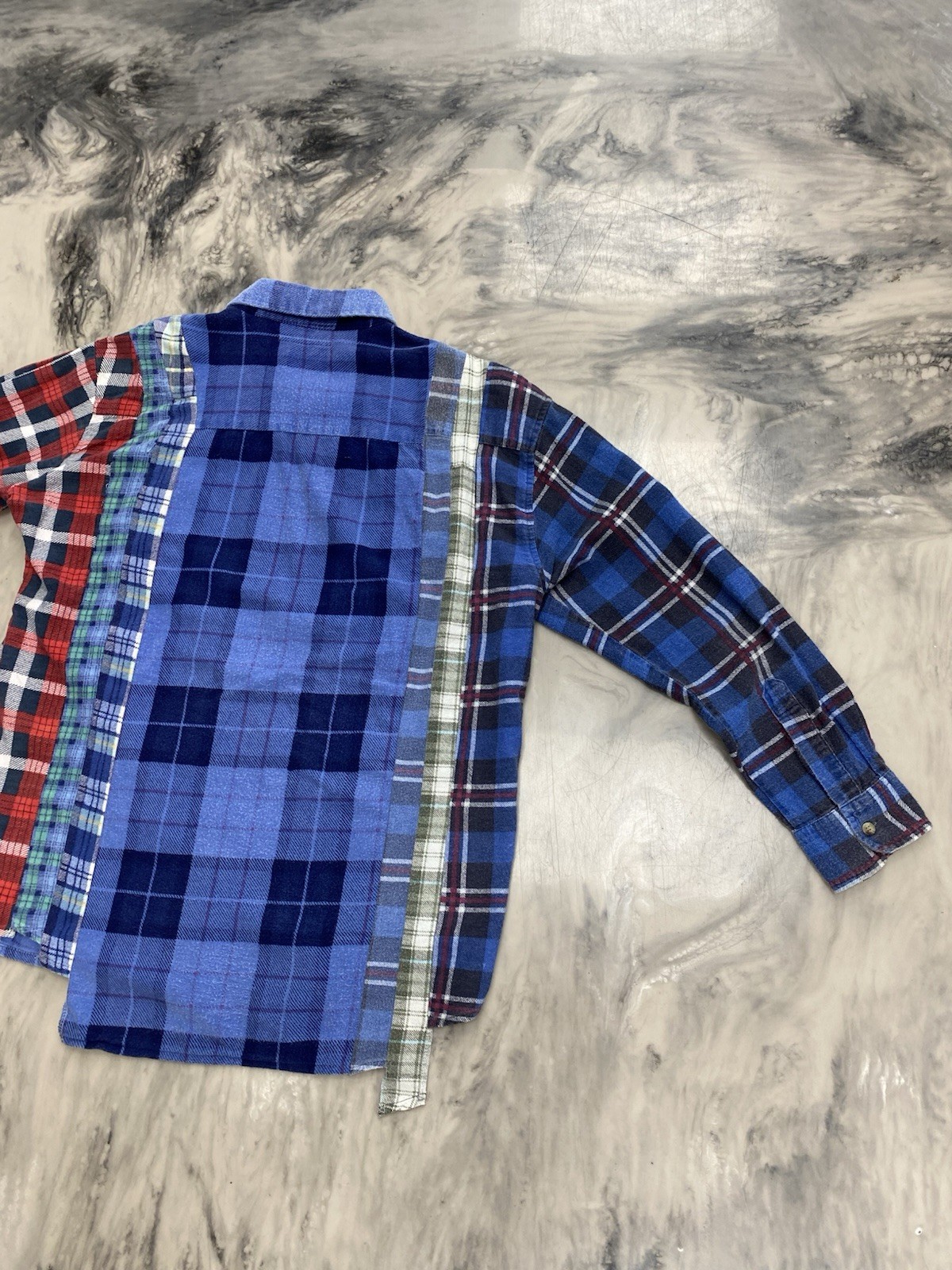 Needles Japan 7 Cuts Rebuild Flannel Medium  Authentic Button Up Shirt 1 Of 1 image 8