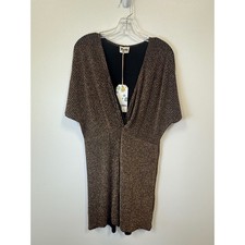 NWT Show Me Your MuMu Get Twisted Dress Women's Size XL Metallic Brown