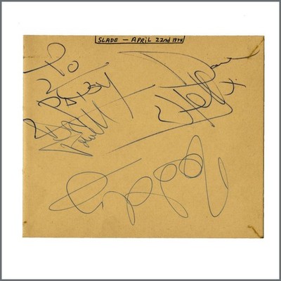 Slade 1975 Colston Hall Bristol Autographs (UK)