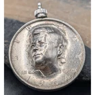 1964 Kennedy Half Dollar Pendant – 90% Silver – Vintage Coin Jewelry