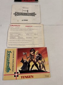 NINTENDO NES GAME PAPER LOT GAUNTLET POSTER & CASTLEVANIA F-ZERO INSTRUCTIONS