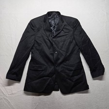 Hagger Sport Coat Blazer Black Two Button Adult Men's Size 42 L Long