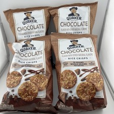 (4) Patatas fritas de arroz Quaker chocolate reventadas crujientes ligeras 3,5 oz caducidad 29/08/26