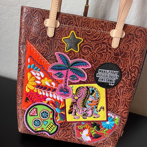 Consuela Suzie Everyday Tote Bag Shopper aus Leder mit Glitzer in Rosa - Bild 2 von 11