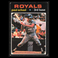 Paul Schaal Rookie #487 1971 O-Pee-Chee Kansas City Royals Baseball Card MLB NM. rookie card picture