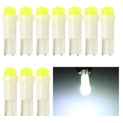 10x LED SMD COB T5 W1,2W 12V Weis Tachobeleuchtung 12v