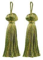 "DéCopro 3 \" Glocke Quaste,Stil # Bt3,Farbe #PR12 - Zitronengras GrüN [ Set Von 2"