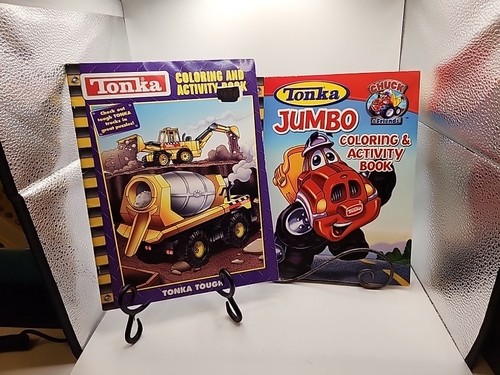 Vintage 2001 And 2005 Tonka Coloring and Activity Books Construction