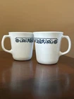 Vintage 1970s Corelle Old Town Blue Onion Coffee Mug Pyrex Corning Lot of 2