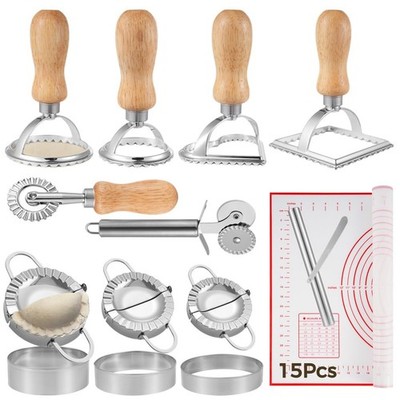 15 Stück Ravioli Dumpling Maker, Ravioli Former,Ravioli Ausstecher, Quadratis...