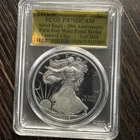 2016-W PCGS MS70 SILVER EAGEL 30TH ANNIVERSARY GOLD LABEL FIRST DAY WEST POINT