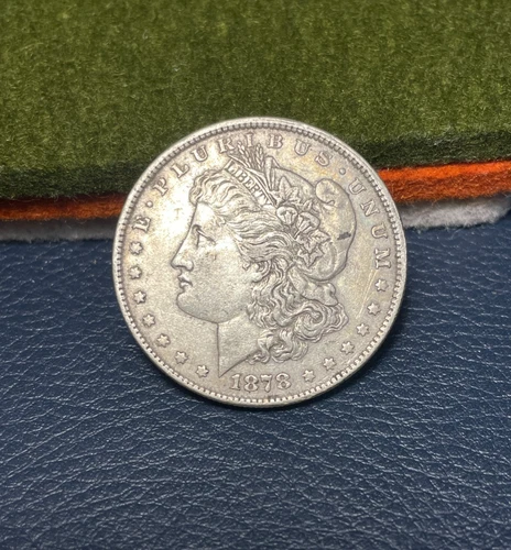 (#102333) Morgan Dollar:  1878.  7TF rev '79  XF.  Good luster.    (see video!)