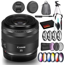 Canon RF 35mm f/1.8 IS Macro STM Lens Intl Model With Filters and Backpack
