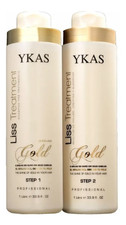 Ykas Gold Liss Treatment Kit Brazilian Keratin Smoothing 33.8 fl oz Professional