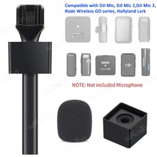 DJI Mic 1/2/3 Rhode GO Interview Handle Adapter - Wireless Microphone Handle