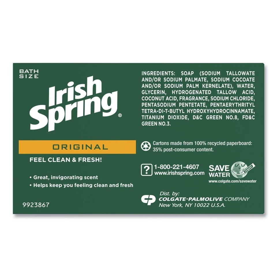 Irish Spring 14177 3.75 oz Bar Soap - Clean Fresh Scent (54/CT) New - Image 4 of 4