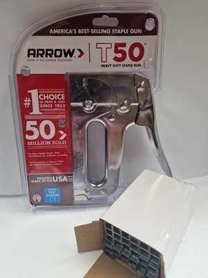 ARROW T50 Profi Schwerlast Tacker Polster + 5000 Klammern