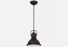 Westinghouse Boswell 9" Wide Single Light LED Mini Pendant with Metal Shade
