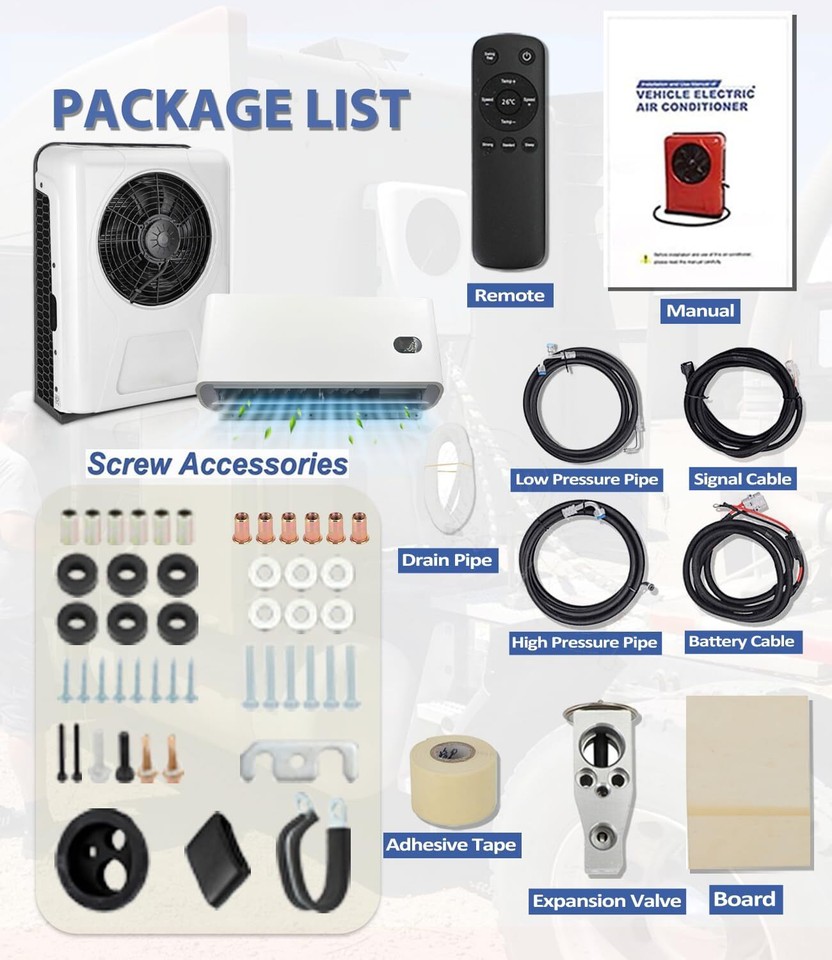 12v Air Conditioner RV Air Conditioner Compressor Fits Truck Universal