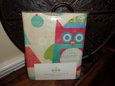 NIP Creative Bath Holiday Owl Shower Curtain 72x72 - Image 1 of 3