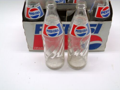 PEPSI HALF LITER Pop Soda Glass Bottles Cardboard CASE 16.9 oz Lot of 8 EMPTY a - Picture 6 of 10