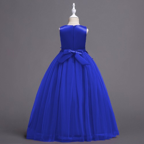 Kids Girls Mesh Princess Dress Pageant Wedding Bridesmaid Party Child Dresses - Picture 30 of 30