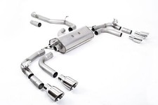 For VW Tiguan R Milltek Sport Exhaust System Non Res Quad Polished GT100 Tips
