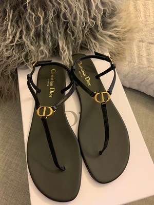 dior gold sandals