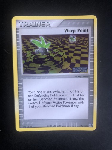 Pokémon TCG Warp Point Ex Unseen Forces Card 93/115 Reverse Holo Stamped NM+ - Picture 1 of 11