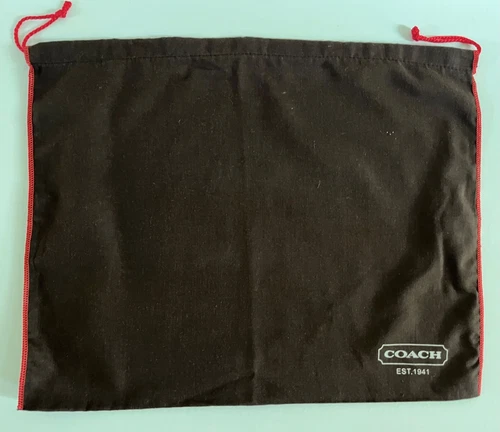 Coach Dust Bag Brown w/Logo Purse Shoes Handbag Cover Drawstring 19" X 15" EC