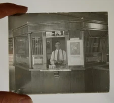 Bank Teller Cage Bars Glass Negative Slide 1910s Occupational 1st Ntl Antique Vt