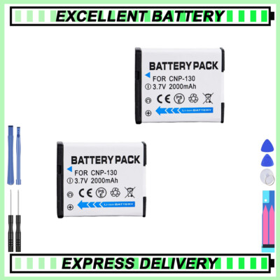 2x Battery for Casio Exilim EX-FC300S,Exilim EX-ZR700,EX-ZR100,Tryx NP-130