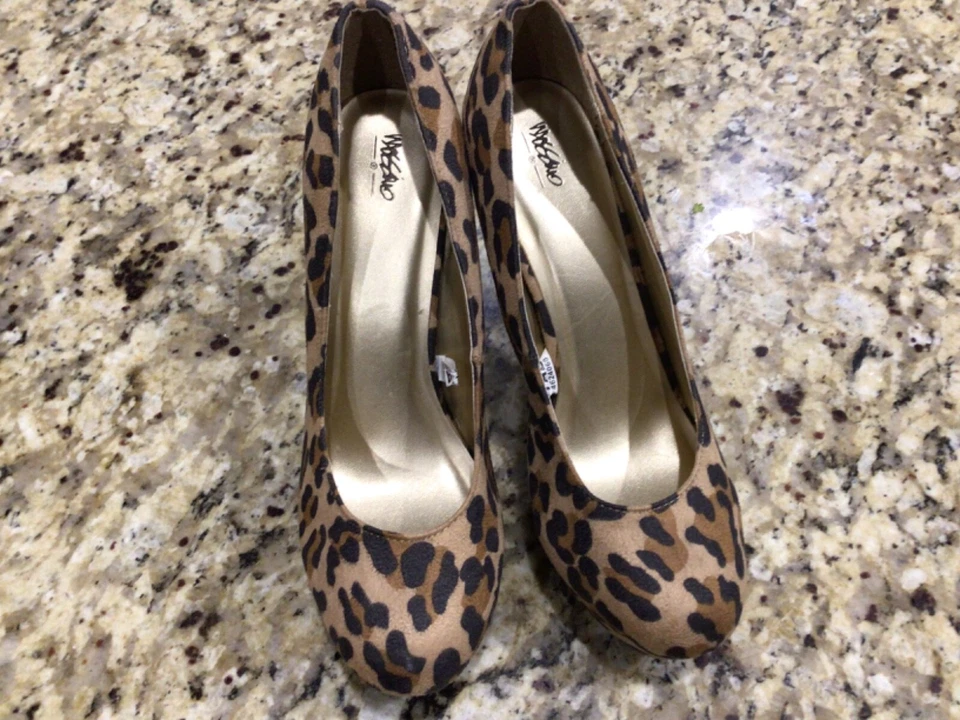 Mossimo Cheetah Leopardo Plataforma Stilleto Tacones Zapatos Estampado Fiesta Vegas Talla 7 Foto 2 de 4