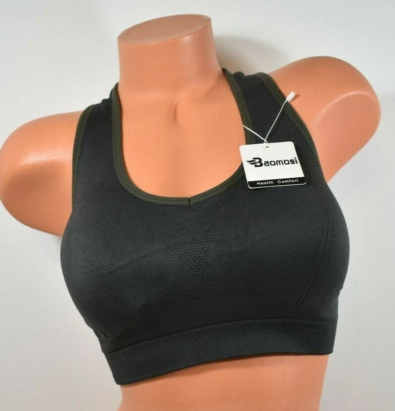 Women's Baomosi Health Comfort Gray Sports Bra Size L NWT