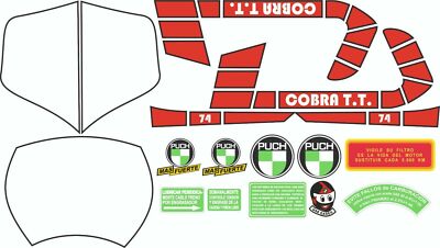 STAR SAM  STICKER KIT PUCH COBRA TT KLASSISCHE MOTORRADSTICKER AUFKLEBER