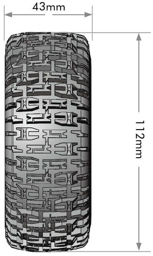 Louise RC SC-Pioneer 1/10 Short Course Mounted Tires (2) Slash Senton LT3148SB - Picture 2 of 5